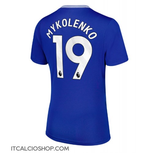 Everton Vitaliy Mykolenko #19 Prima Maglia Femmina 2024-25 Manica Corta